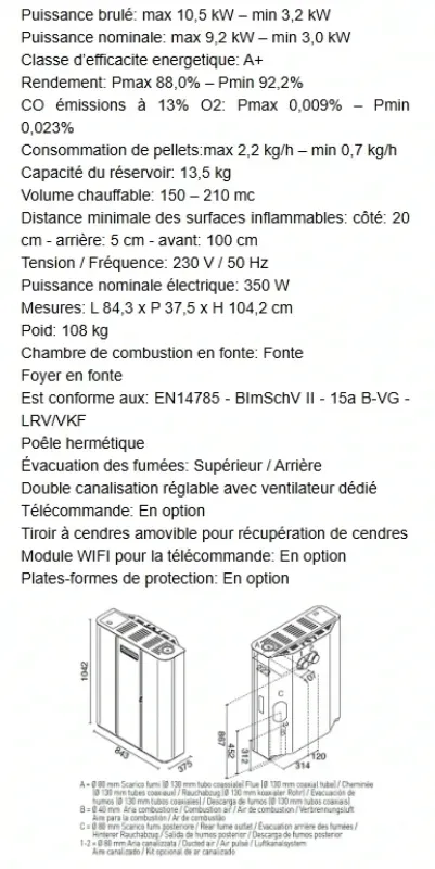 Eva Calor - Diletta Canalisables 10 KW Champagne - Noir - Blanc - Rouge (1)