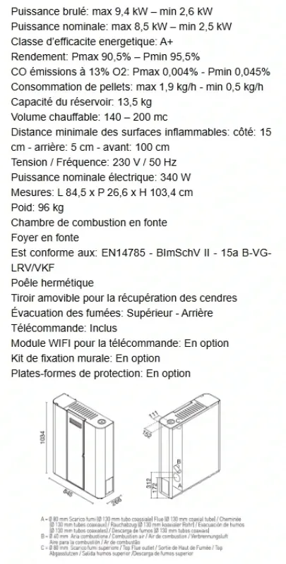 Eva Calor - Diva 9 KW Blanc - Rouge - Noir (1)